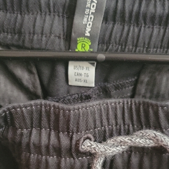 Volcom Black Jogger Pants with Drawstring - Picture 3 of 5